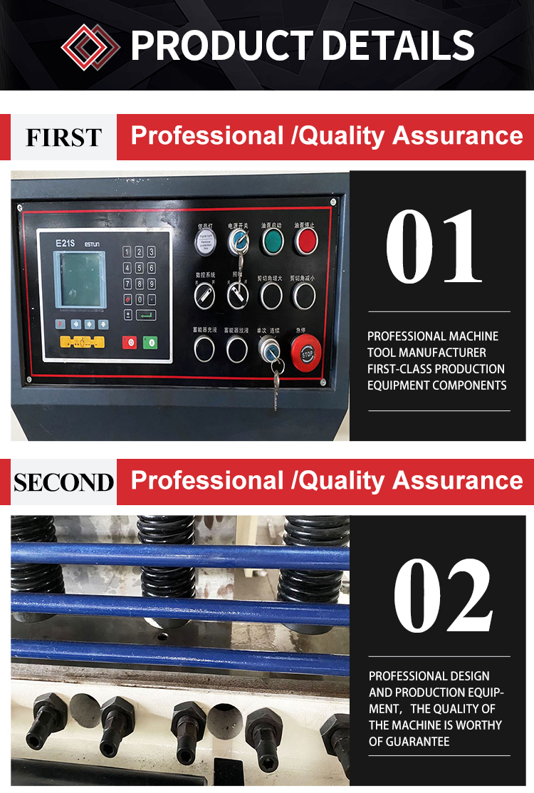 E21 8*2500 mașină de forfecare cu ghilotină Cnc hidraulică de tăiat tablă din plăci de oțel