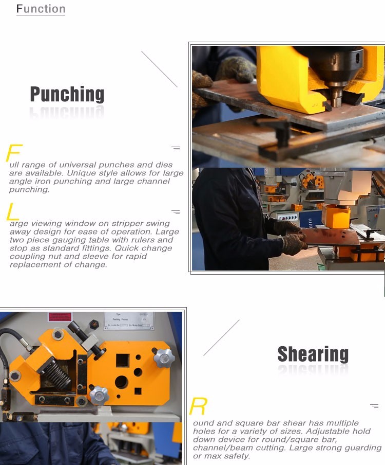 Mașină combinată de forfecare și poansonat hidraulic multifuncțional din seria Q35y