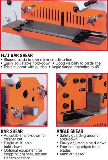 Q35y Series Multifunctional Hydraulic Iron Worker Combined Shearing And Punching Machine Mașină combinată de forfecare și poansonat hidraulic multifuncțional din seria Q35y