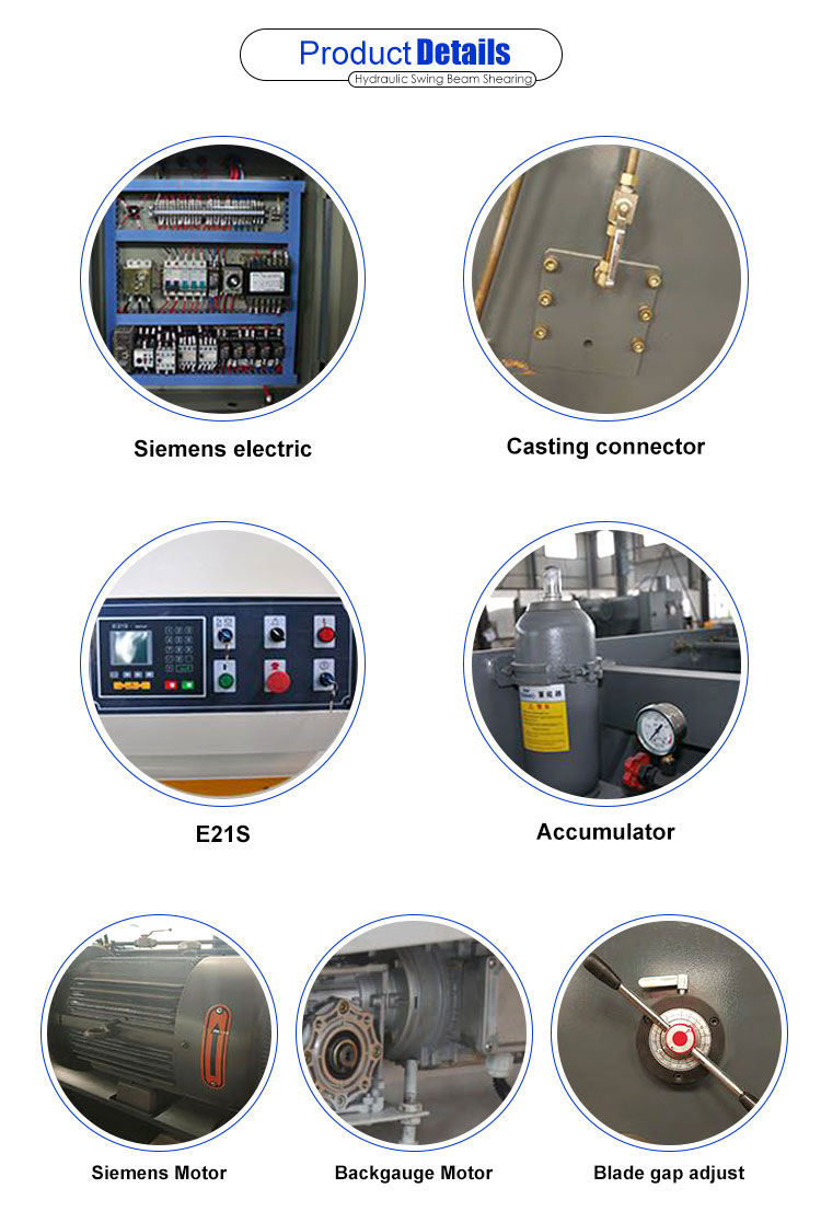 Qc12y-6x5000 Cnc Hydraulic Shearing Machine For Sheet Metal Cutting With Ce Qc12y-6x5000 Cnc Mașină de forfecare hidraulică pentru tăierea tablei cu Ce